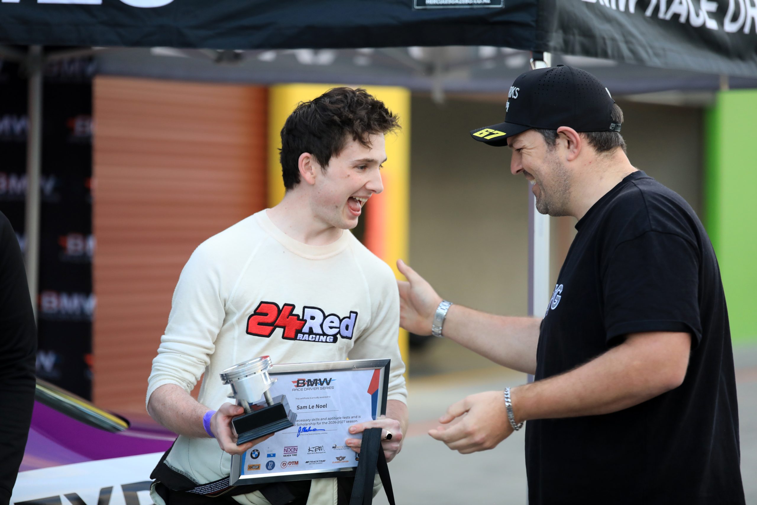 Sam Le Noel at the 2026 BMW Race Driver Series Scholarship Day